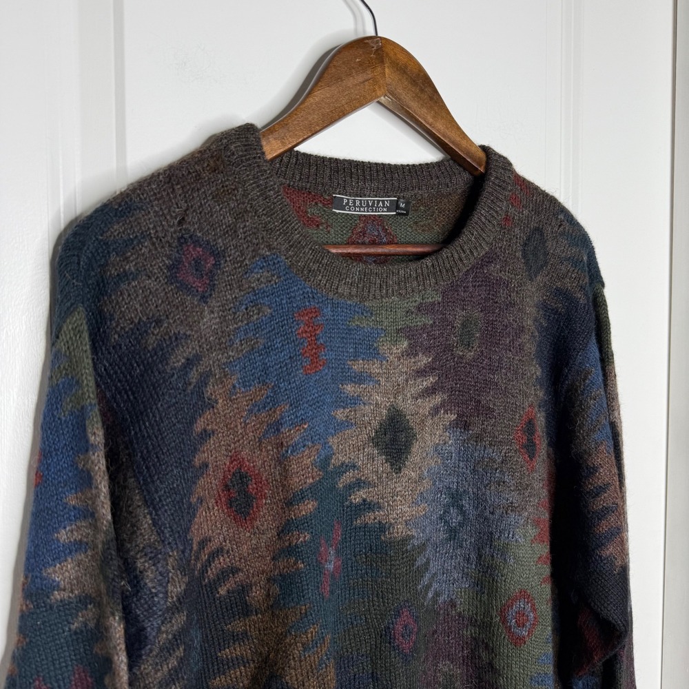 Peruvian Connection Multicolor Crewneck Sweater
